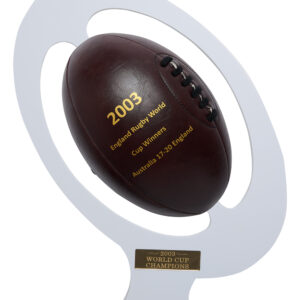 2003 Signed Winners Rugby on Plinth Mount